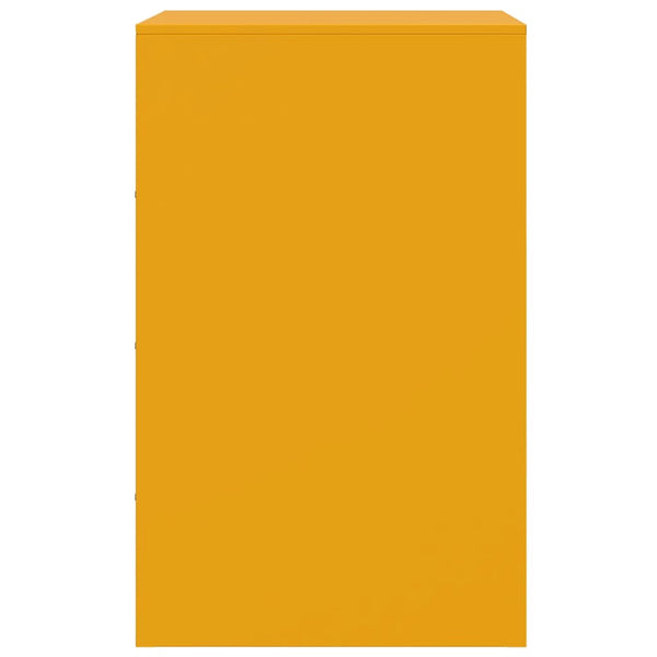 Yöpöytä sinapinkeltainen 34,5x39x62 cm teräs