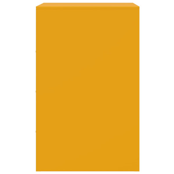 Yöpöydät 2 kpl sinapinkeltainen 34,5x39x62 cm teräs