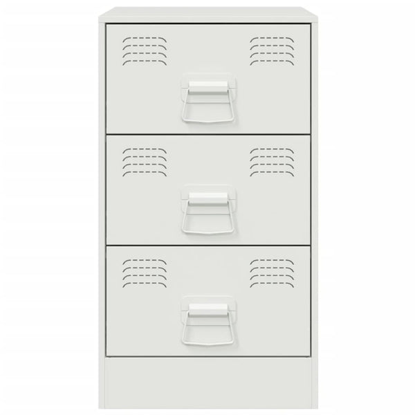 Yöpöytä valkoinen 34,5x39x62 cm teräs