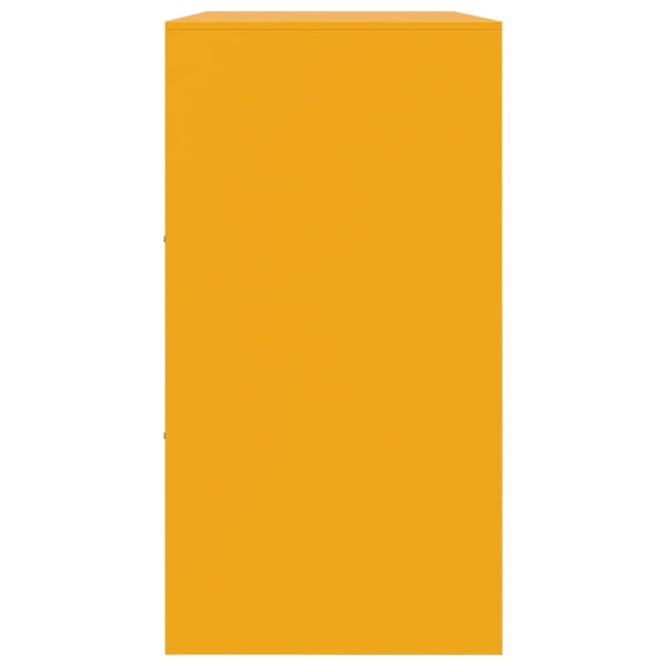 Yöpöytä sinapinkeltainen 99x39x73 cm teräs