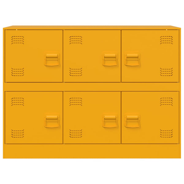 Yöpöytä sinapinkeltainen 99x39x73 cm teräs