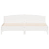 Sängynrunko päädyllä valkoinen 180x200 cm täysi mänty