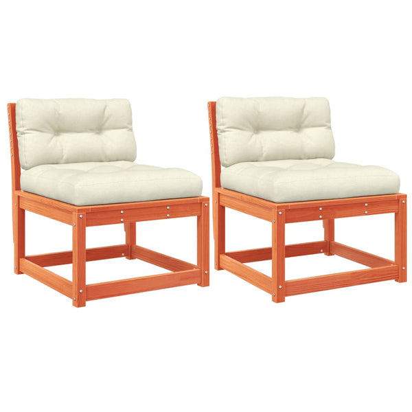 Puutarhasohvat tyynyillä 2 kpl hunajanruskea täysi mänty