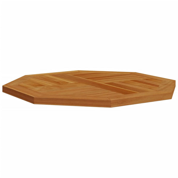 Pöytälevy 70x70x2,5 cm kahdeksankulmio täysi tiikki