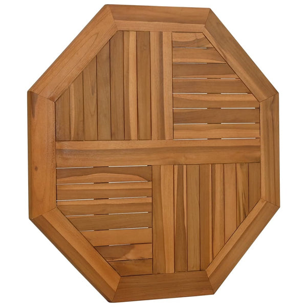 Pöytälevy 80x80x2,5 cm kahdeksankulmio täysi tiikki
