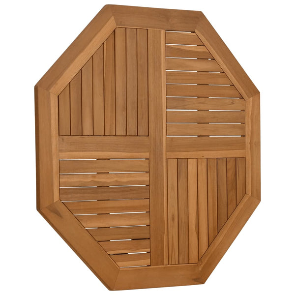 Pöytälevy 90x90x2,5 cm kahdeksankulmio täysi tiikki