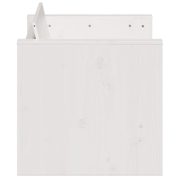 Puutarhasohva 2-istuttava valkoinen 134x60x62 cm täysi mänty