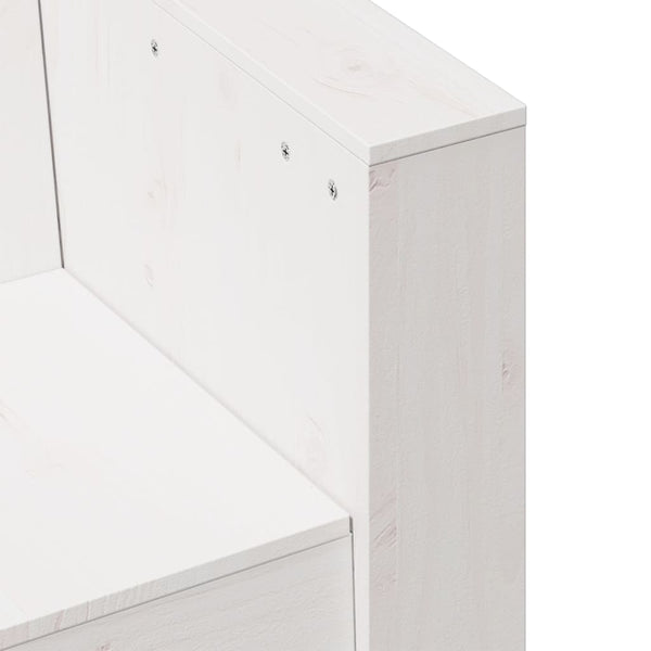 Puutarhasohva 2-istuttava valkoinen 134x60x62 cm täysi mänty