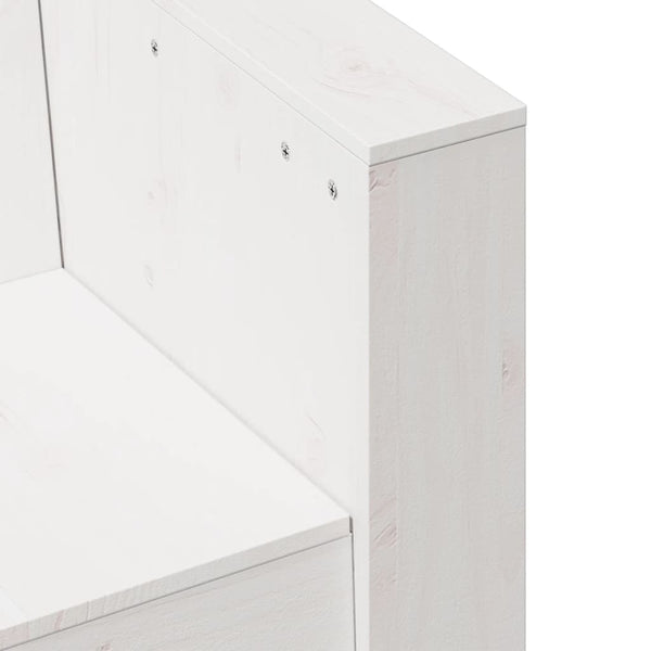 Puutarhasohva 3-istuttava valkoinen 189x60x62 cm täysi mänty