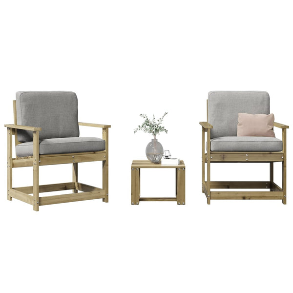 3-osainen Puutarhasohvasarja kyllästetty mänty