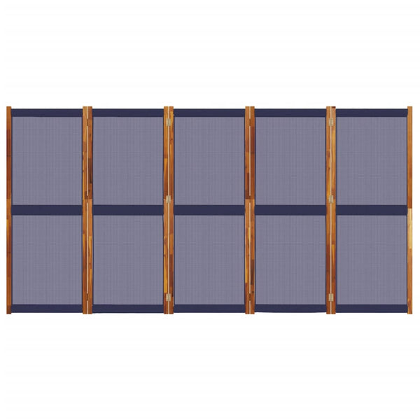 5-paneelinen tilanjakaja tummansininen 350x180 cm