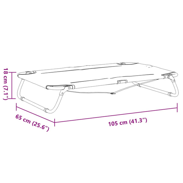 Antrasiitti taitettava koiransänky Diner (oxford kangas ja teräs)