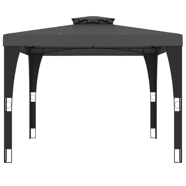 Huvimaja kaksoiskatolla antrasiitti 2,98x2,98 m teräs