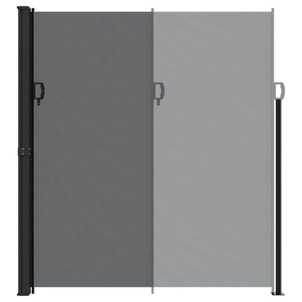 Sisäänvedettävä sivumarkiisi musta 220x300 cm