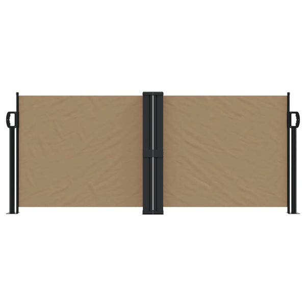 Sisäänvedettävä sivumarkiisi ruskeanharmaa 100x600 cm