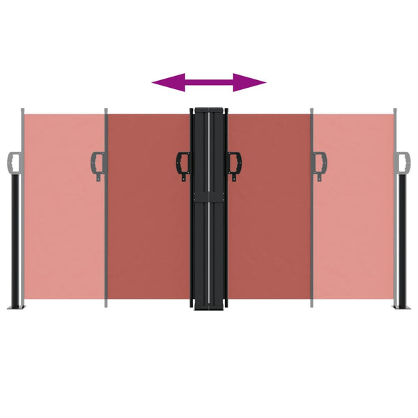 Sisäänvedettävä sivumarkiisi Terrakotta 120x600 cm