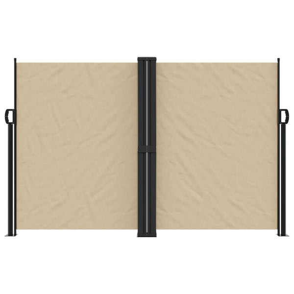 Beige sisäänvedettävä sivumarkiisi Ulmu 160x600cm