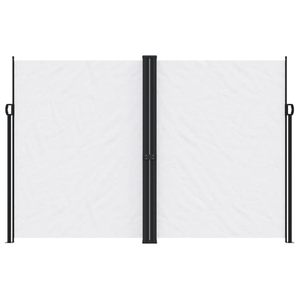 Sisäänvedettävä sivumarkiisi valkoinen 220x600 cm