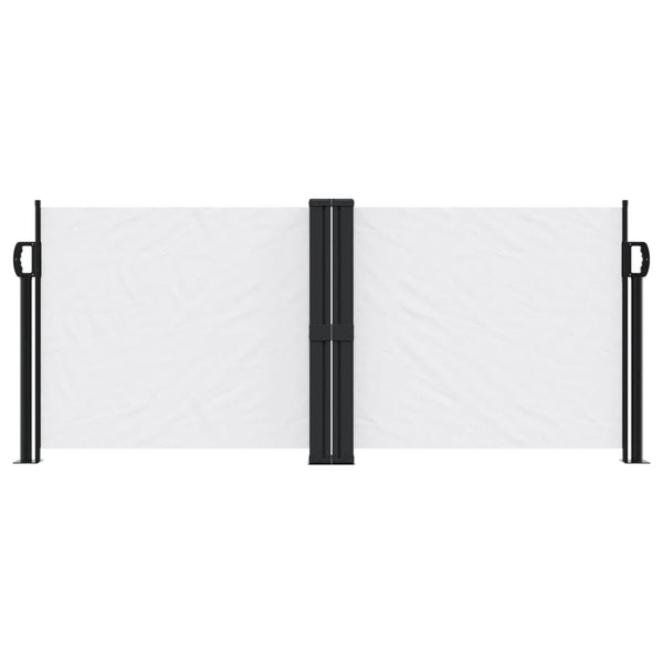 Sisäänvedettävä sivumarkiisi valkoinen 100x1000 cm