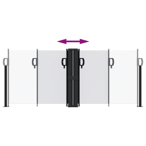 Sisäänvedettävä sivumarkiisi valkoinen 100x1000 cm