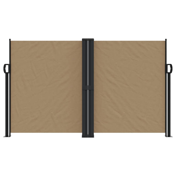 Sisäänvedettävä sivumarkiisi ruskeanharmaa 140x1000 cm