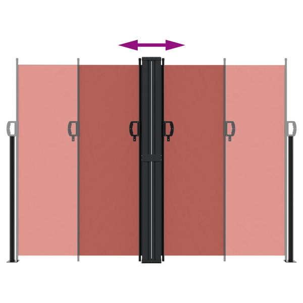 Sisäänvedettävä sivumarkiisi terrakotta 180x1000 cm