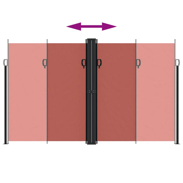 Sisäänvedettävä sivumarkiisi Terrakotta 200x1000 cm
