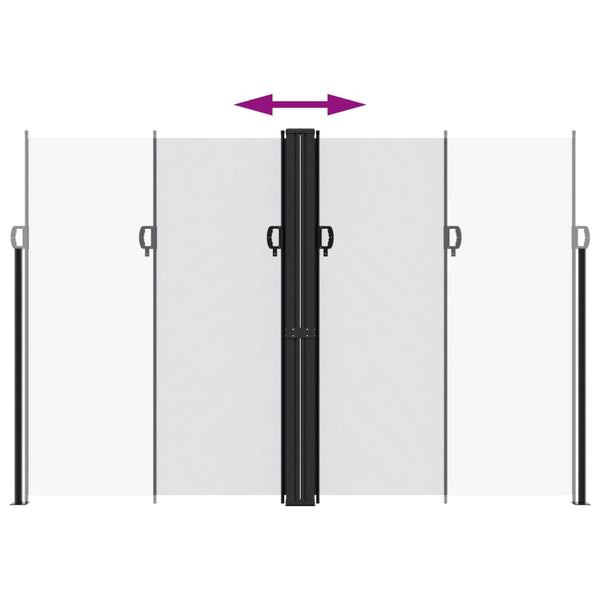 Sisäänvedettävä sivumarkiisi valkoinen 220x1000 cm