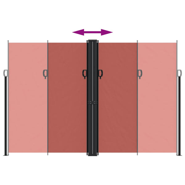 Sisäänvedettävä sivumarkiisi Terrakotta 220x1000 cm