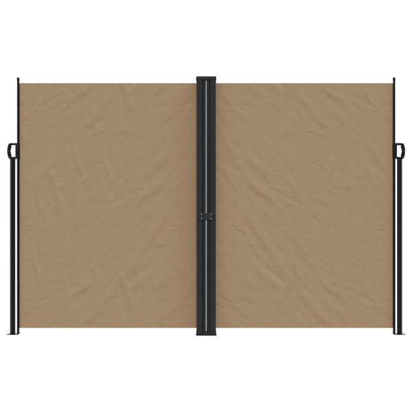 Sisäänvedettävä sivumarkiisi ruskeanharmaa 220x1000 cm