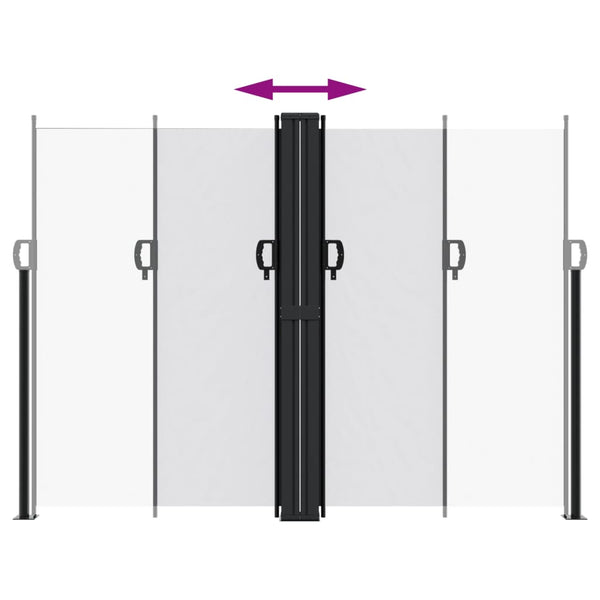 Sisäänvedettävä sivumarkiisi valkoinen 180x1200 cm