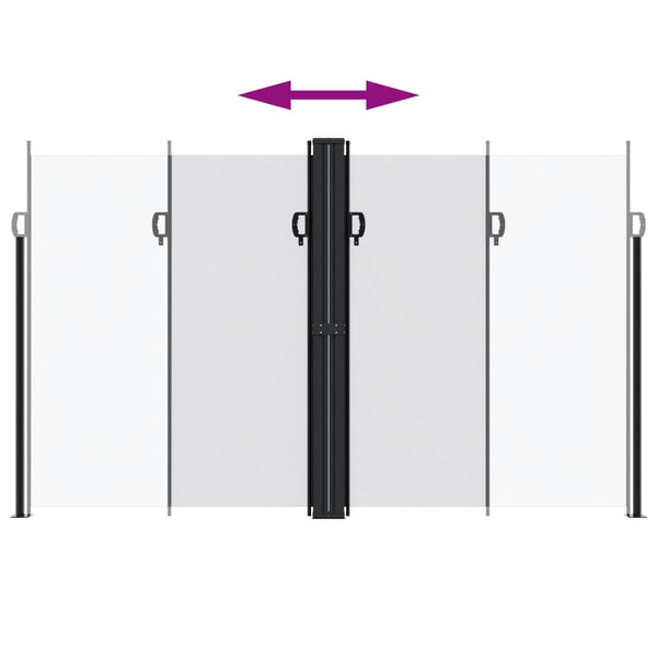 Sisäänvedettävä sivumarkiisi valkoinen 220x1000 cm