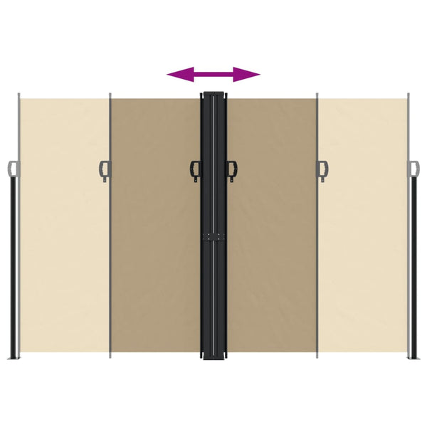 Sisäänvedettävä sivumarkiisi harmaanruskea 160x1200 cm