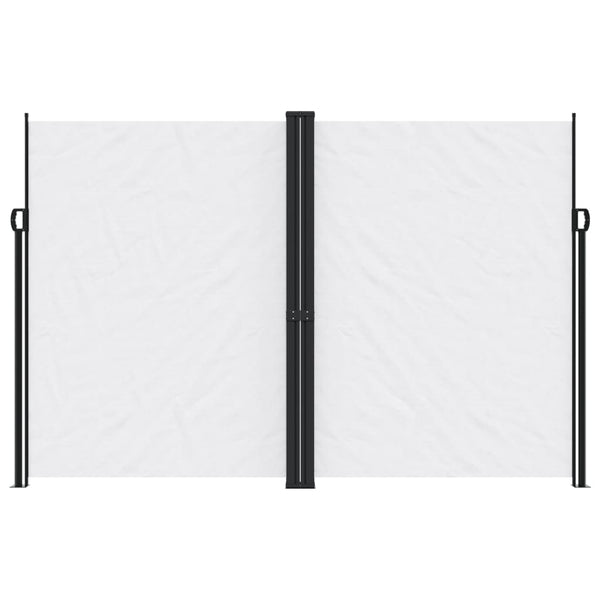 Sisäänvedettävä sivumarkiisi valkoinen 220x1200 cm