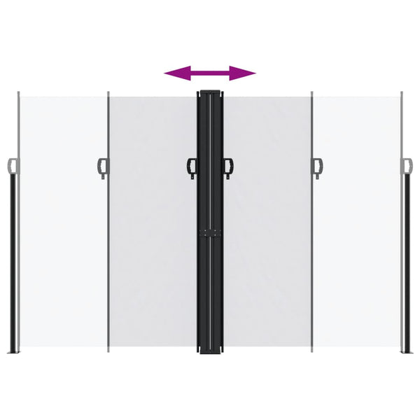 Sisäänvedettävä sivumarkiisi valkoinen 220x1200 cm