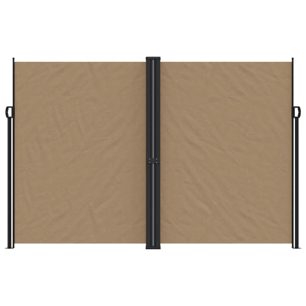 Sisäänvedettävä sivumarkiisi ruskeanharmaa 220x1200 cm