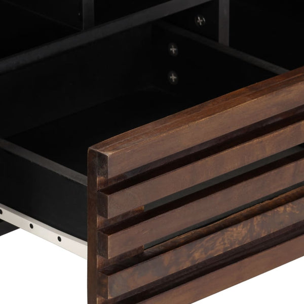 TV-taso ruskea 100x34x46 cm täysi mangopuu