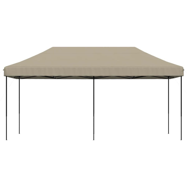 Taitettava pop-up juhlateltta taupe 580x292x315 cm