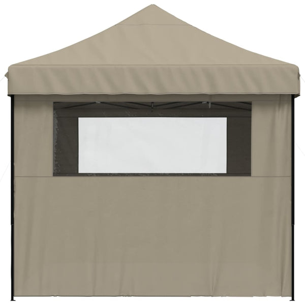 Taitettava pop-up juhlateltta 4 sivuseinällä taupe