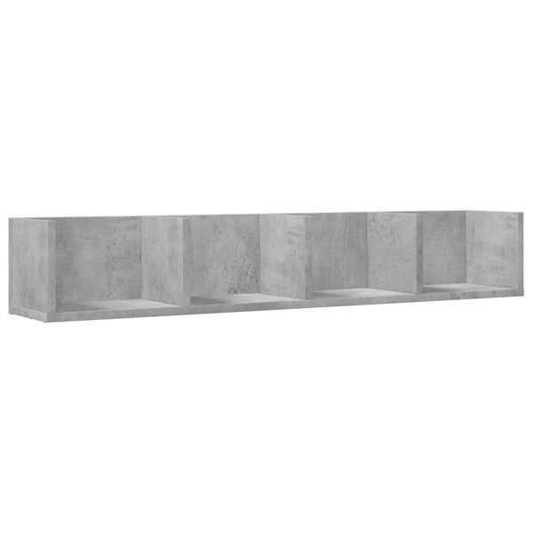 Seinäkaapit 2 kpl betoninharmaa 99x18x16,5 cm tekninen puu
