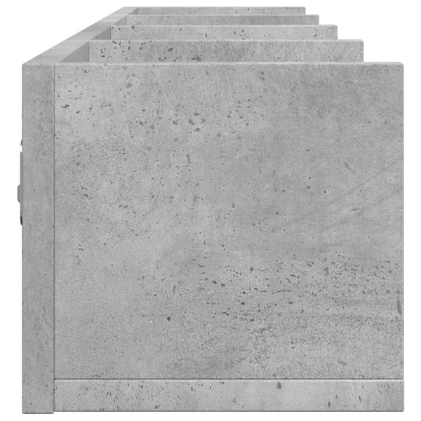 Seinäkaapit 2 kpl betoninharmaa 99x18x16,5 cm tekninen puu
