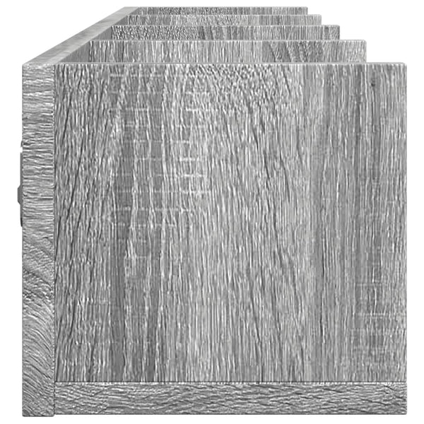 Seinäkaapit 2 kpl harmaa Sonoma 99x18x16,5 cm tekninen puu