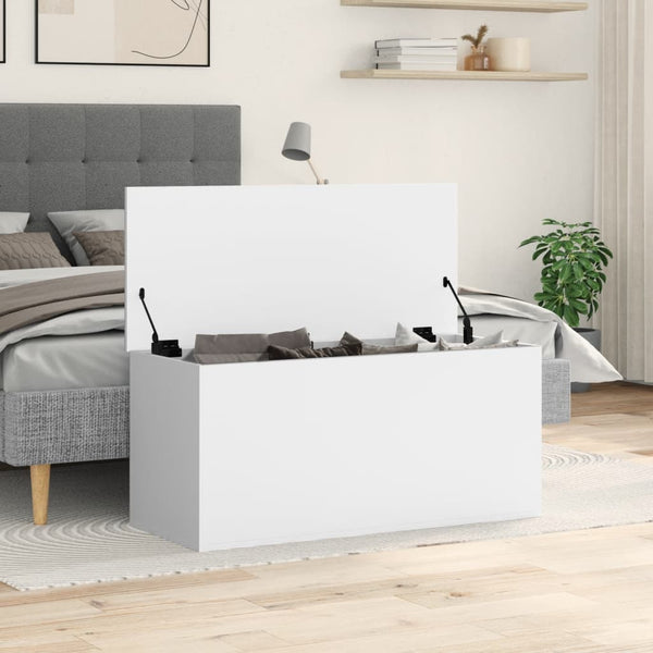 Valkoinen säilytyslaatikko Cimbru 100x42x46cm (puinen)