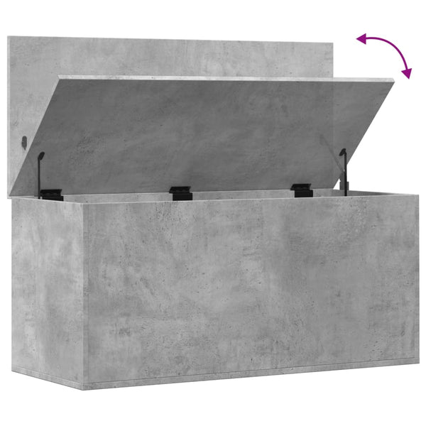 Betoninharmaa säilytyslaatikko Cimbru 100x42x46cm (puinen)
