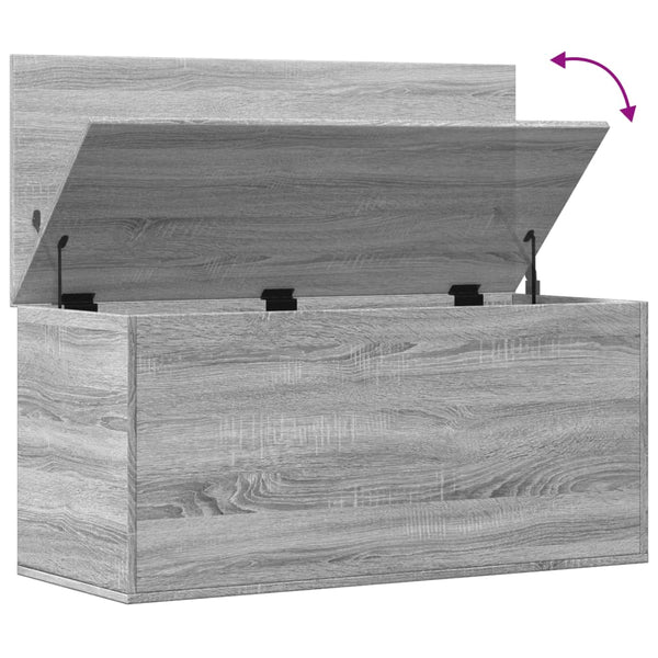 Harmaa säilytyslaatikko Cimbru 100x42x46cm (puinen)