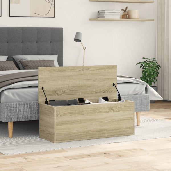 Säilytyslaatikko Sonoma-tammi 90x35x35 cm tekninen puu
