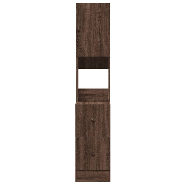 Keittiön kaappi ruskea tammi 35x50x180 cm tekninen puu