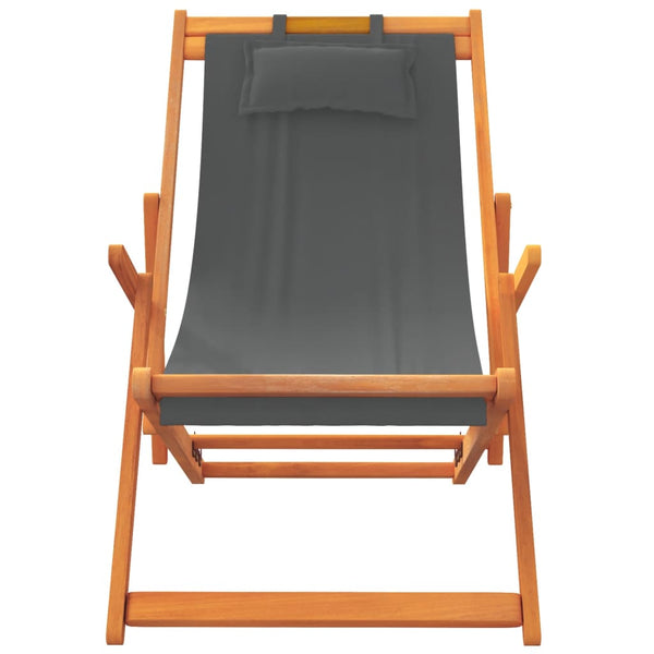 Kokoontaitettavat rantatuolit 2 kpl harmaa kangas