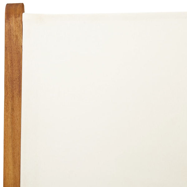 Puutarhanojatuolit 4 kpl kermanvalk. kangas ja täysi akasiapuu