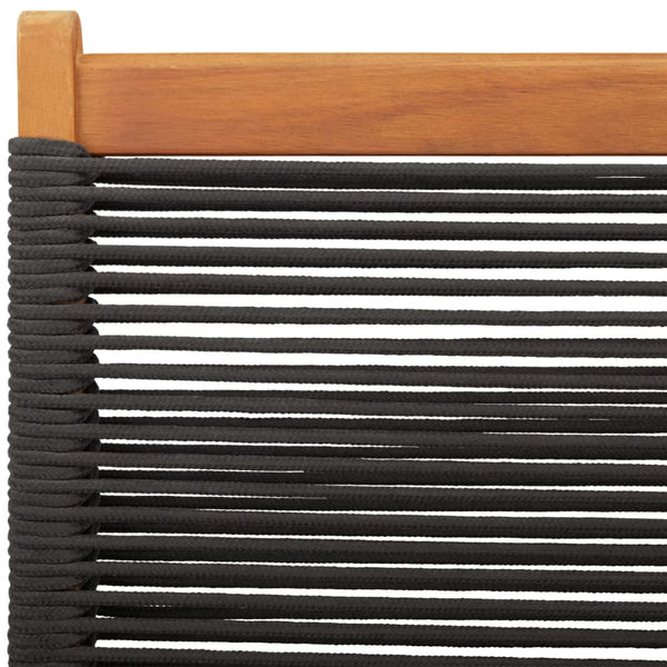 Musta taitettavat puutarhatuolit Encusor (6 kpl akasiapuu)